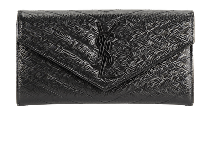 Saint Laurent Cassandre Large Flap Wallet, front view